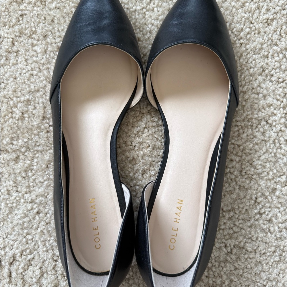 Cole Haan Women's Elegant Black Leather Flats